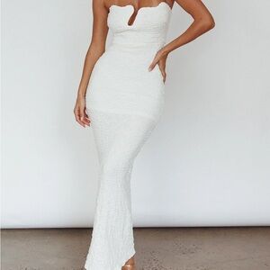 Selfie Leslie Horizon Strapless Textured Dress